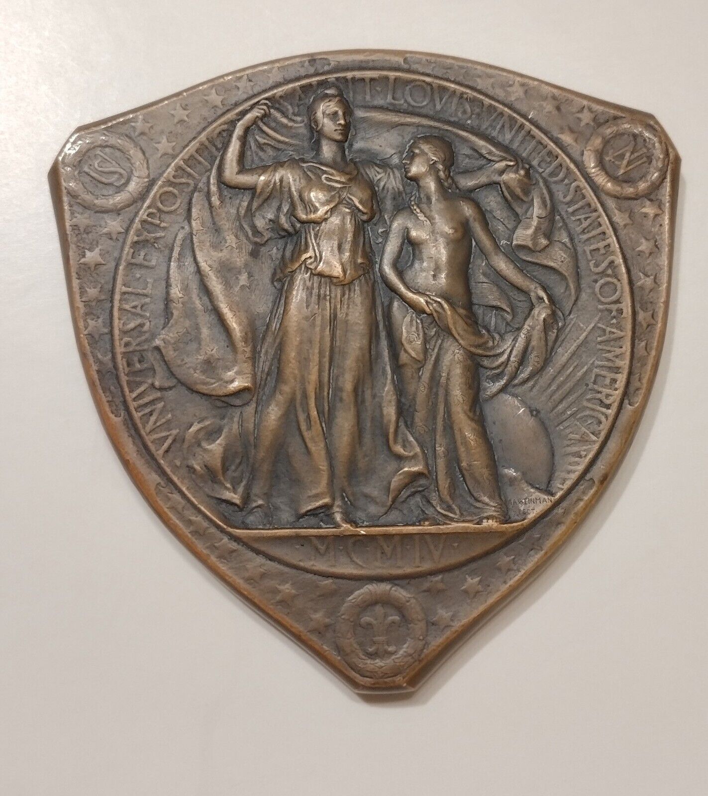 1904 Commemorative Medal St. Louis World's Fair Louisiana Exposition Exhibition