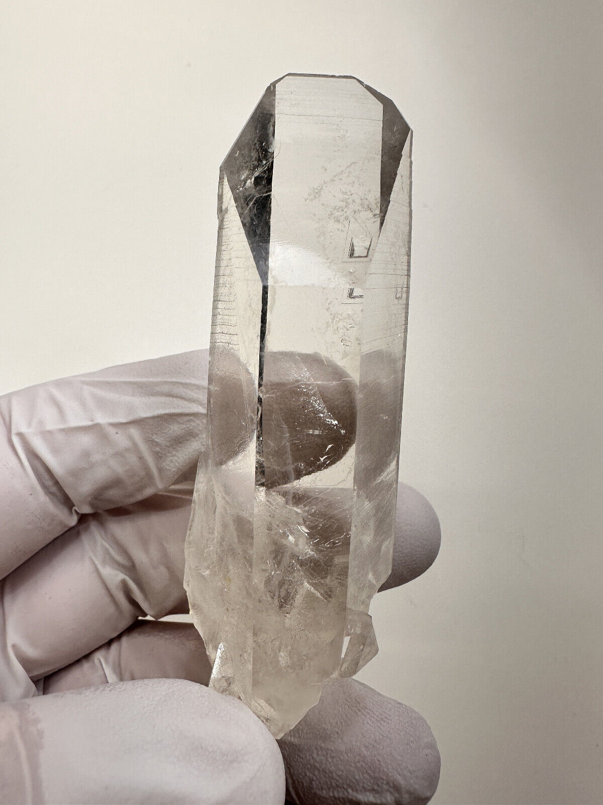 Top Quality__Large Optical Clear Rare Arkansas Quartz Crystal Lemurian Point