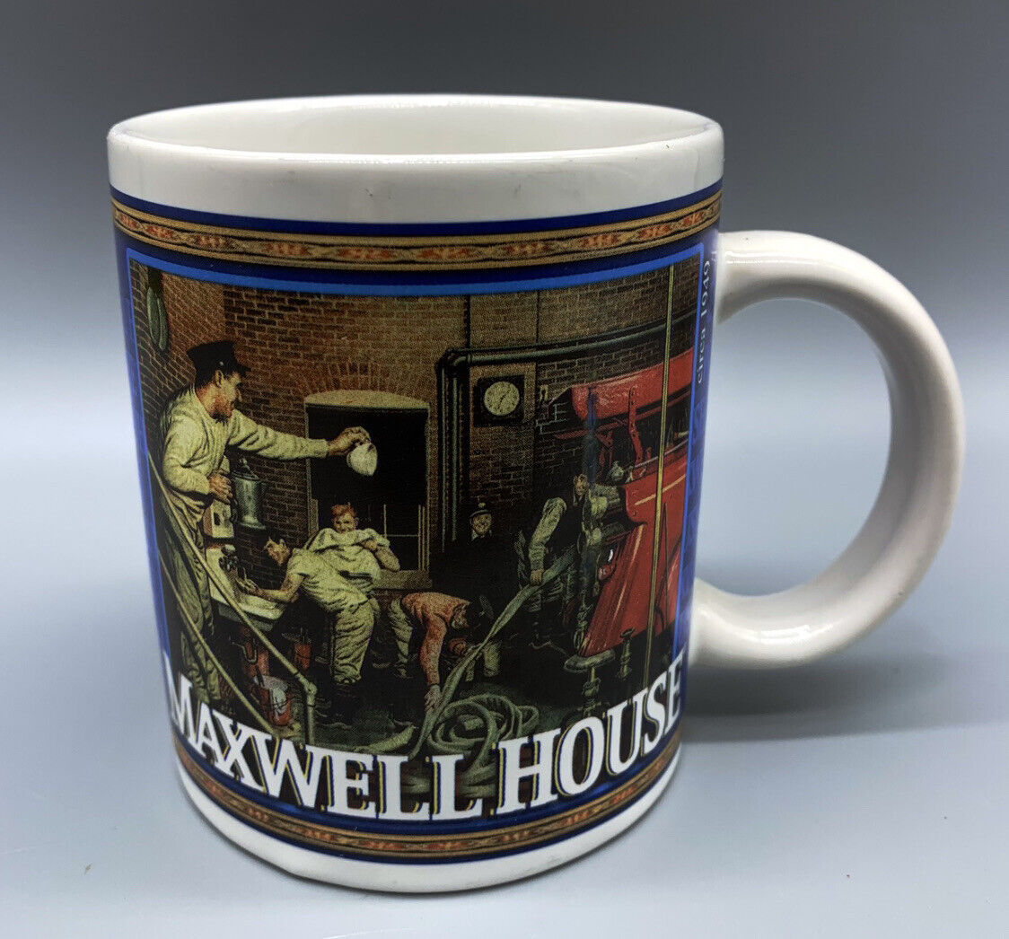 Maxwell House CIRCA 1949 & 1951 Firehouse Coffee Mug 8 oz.  Item #31846 Vintage
