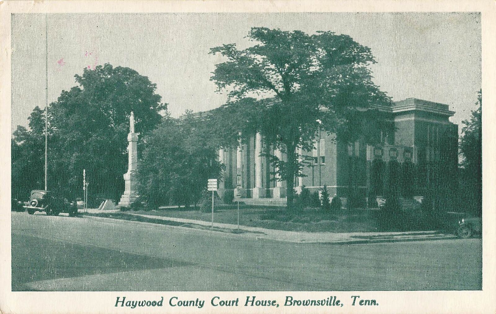 Vintage Postcard Haywood County Courthouse Brownsville Tennessee Tenn