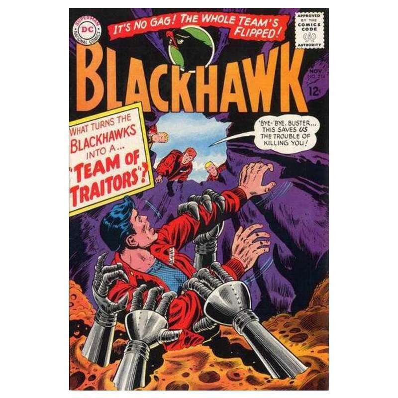 Blackhawk #214 1944 series DC comics Fine Full description below [x:
