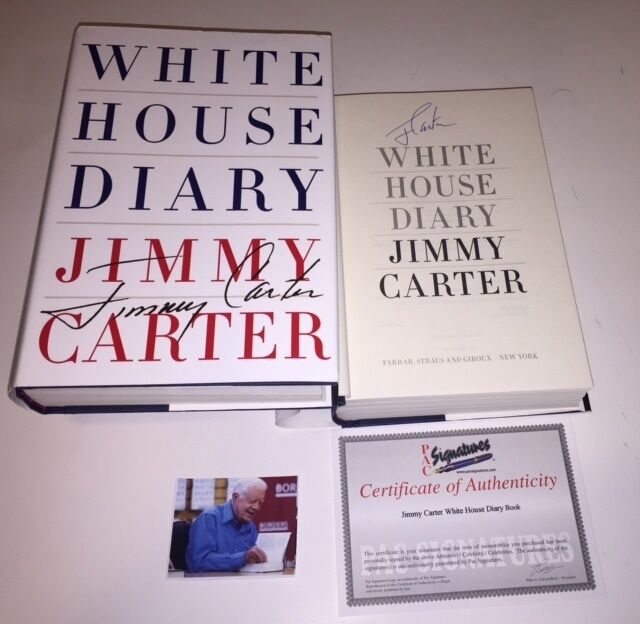 JIMMY CARTER SIGNED 1ST EDITION WHITE HOUSE DIARY BOOK USA PRESIDENT RARE W/COA