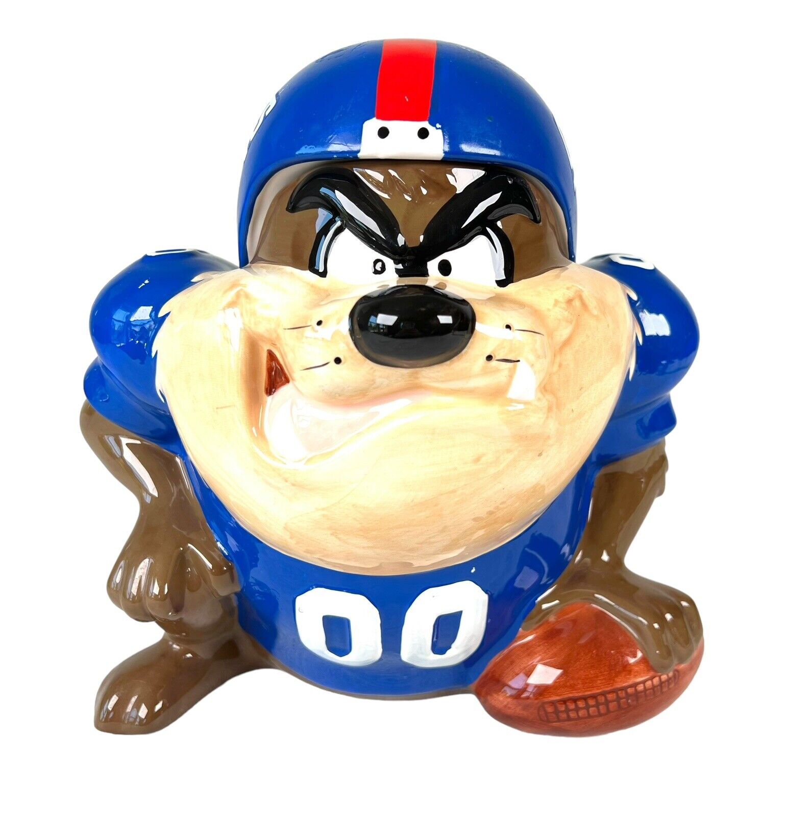 Vintage Loony Tunes Team NFL 1994 NY Giants Tazmanian Devil #00 Cookie Jar