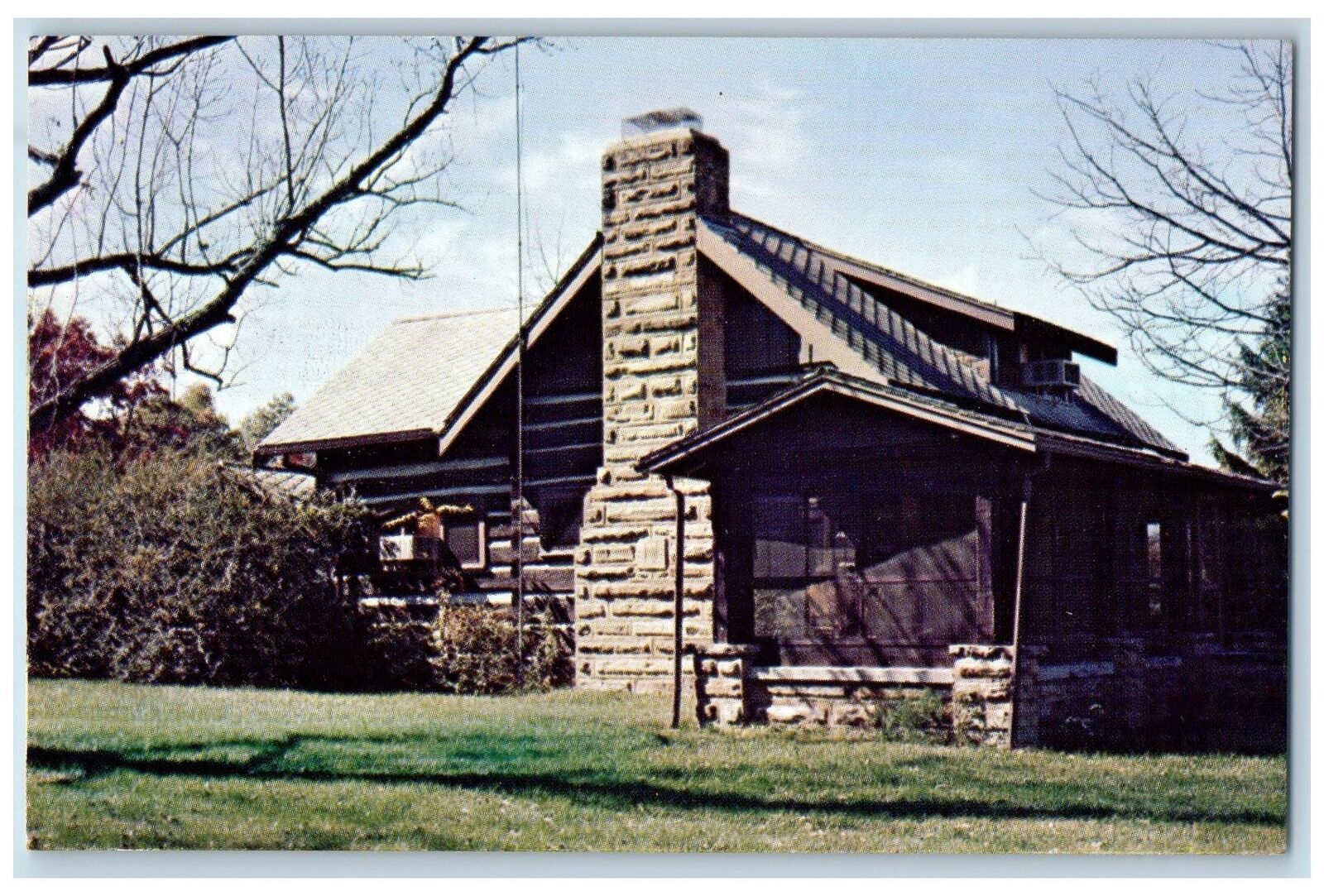 c1960\'s Aynes House The Governor\'s Cabin  Scene Brown County Indiana IN Postcard