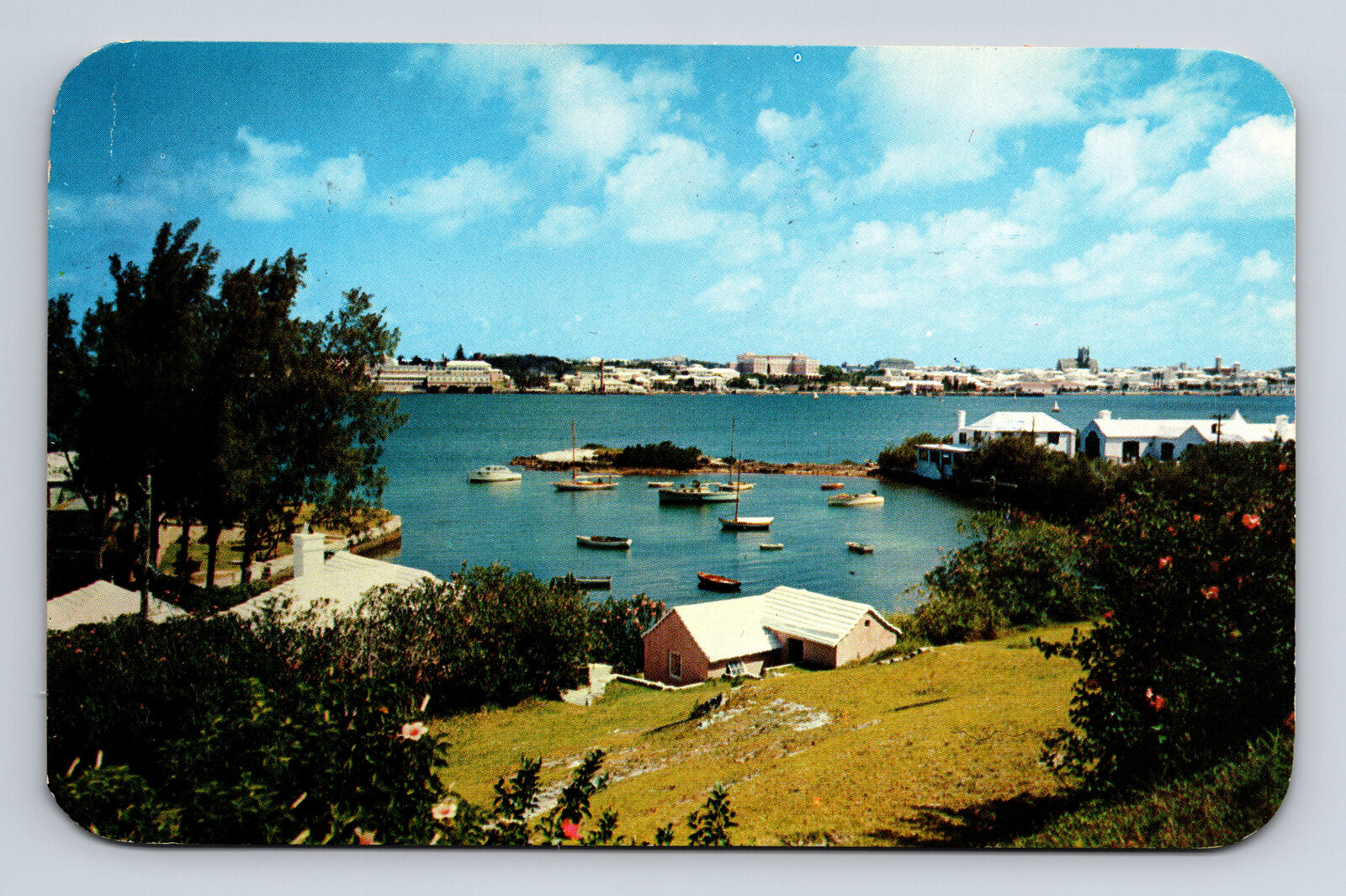 c1957 Salt Kettle Paget Harbor Hamilton Bermuda Postcard