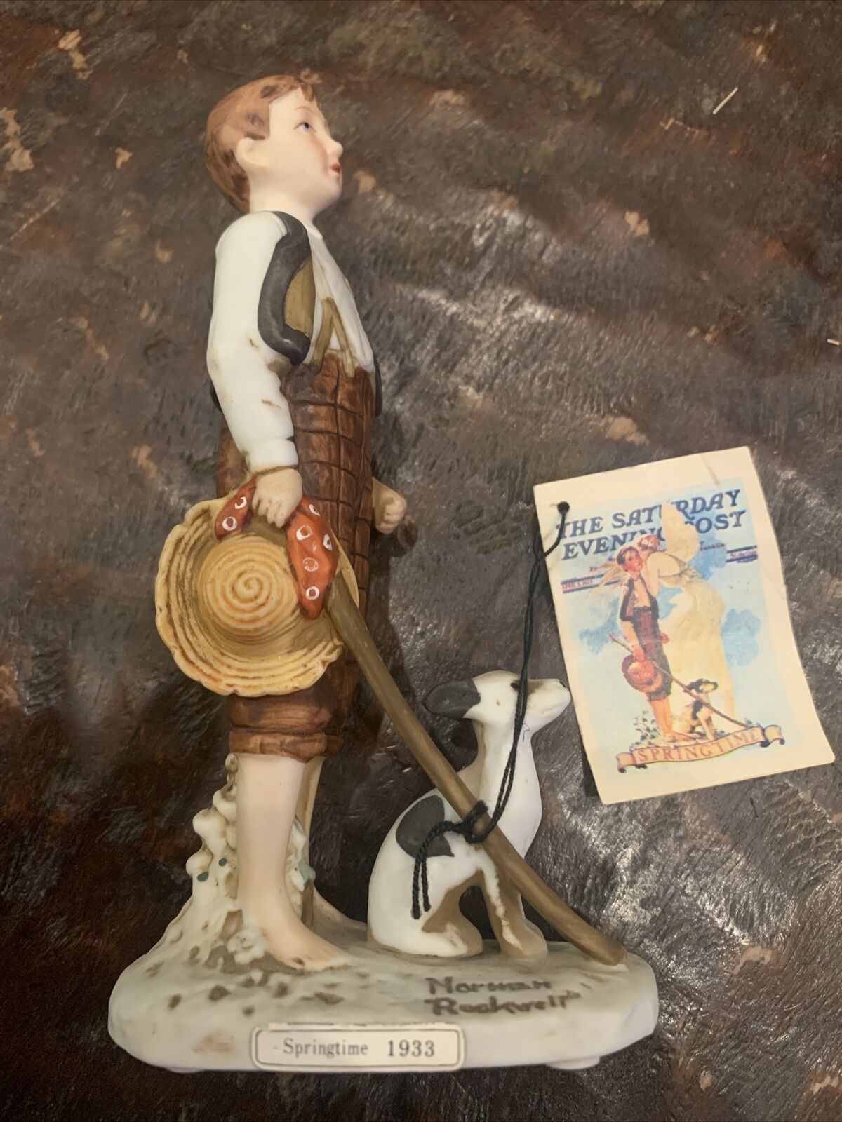 NORMAN ROCKWELL SPRINGTIME 1933 THE SATURDAY EVENING POST CO VINTAGE FIGURINE