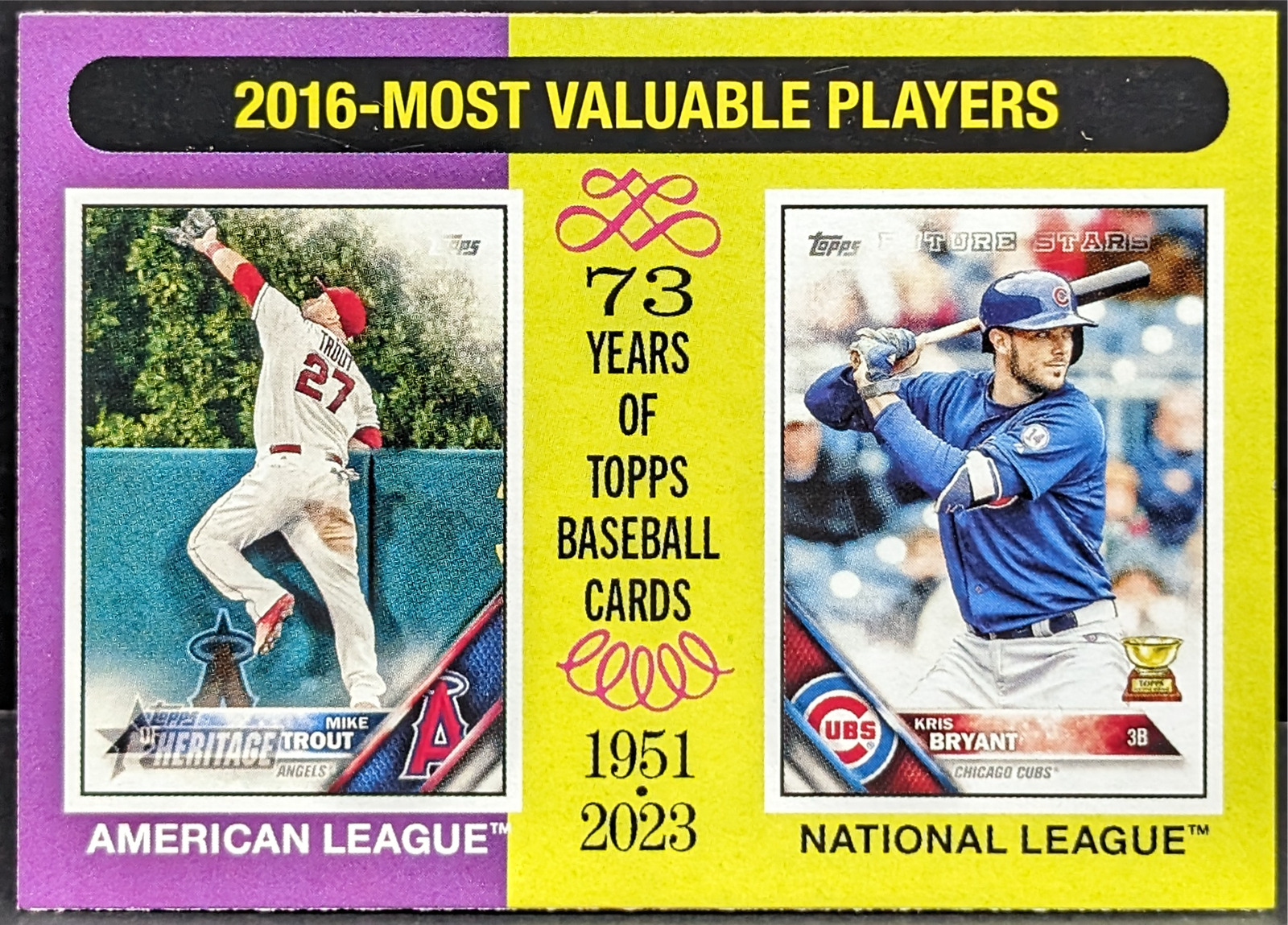 2024 Topps Heritage #209 Mike Trout | Kris Bryant