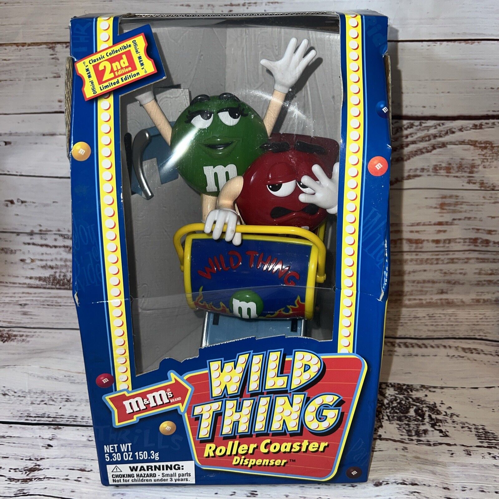 M&M\'S-WILD THING ROLLER COASTER CANDY DISPENSER 2ND EDITION NEW