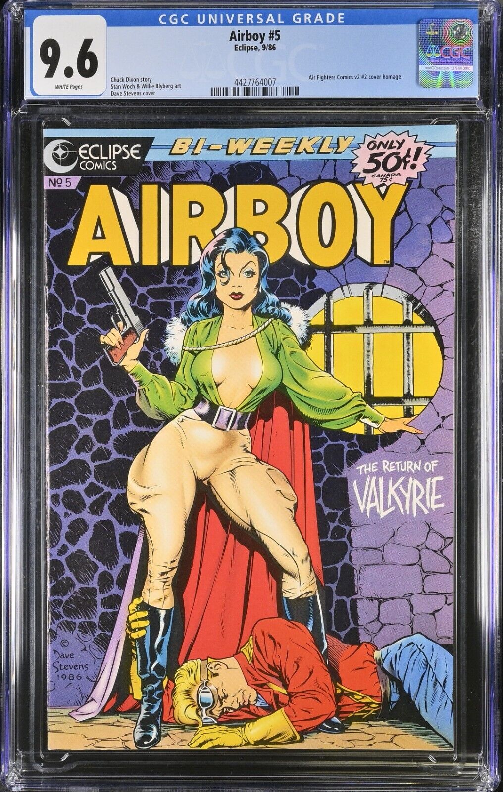AIRBOY #5 ECLIPSE CGC 9.6 NM+ WP ICONIC DAVE STEVENS VALKYRIE COVER SHIPS FREE