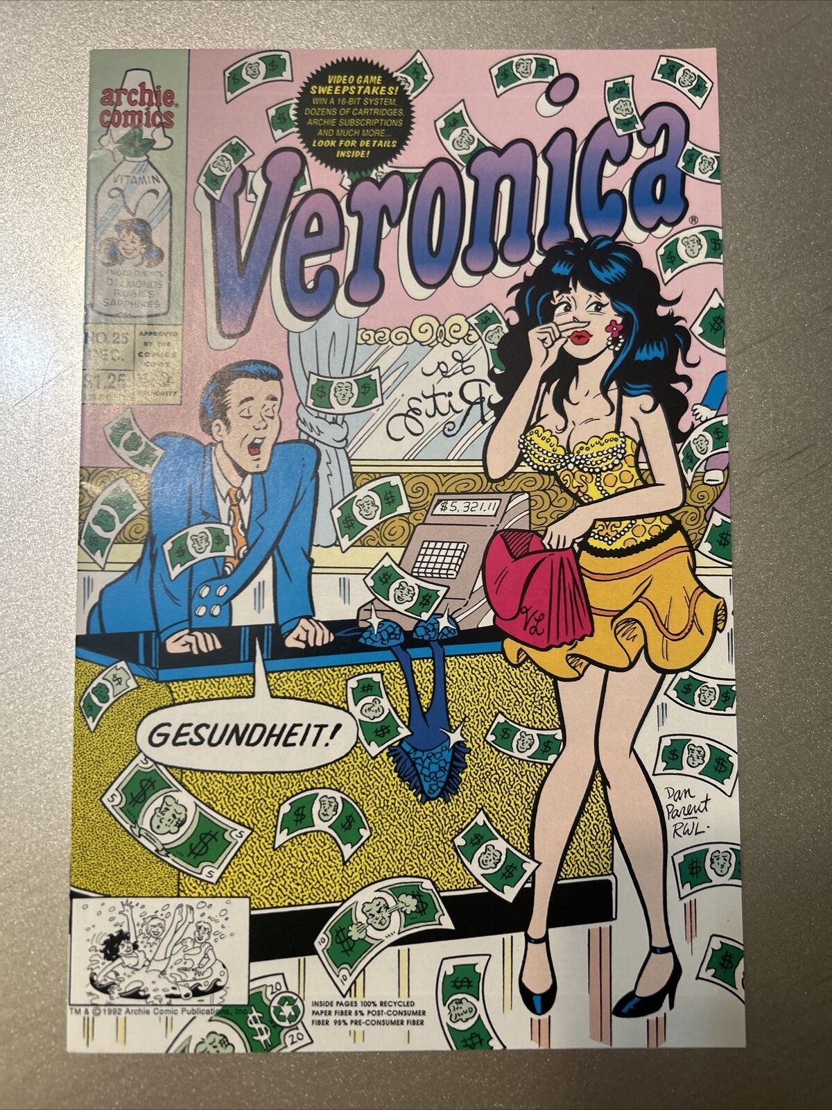 Veronica #25 VF Vintage Archie Comic | Lingerie Cover