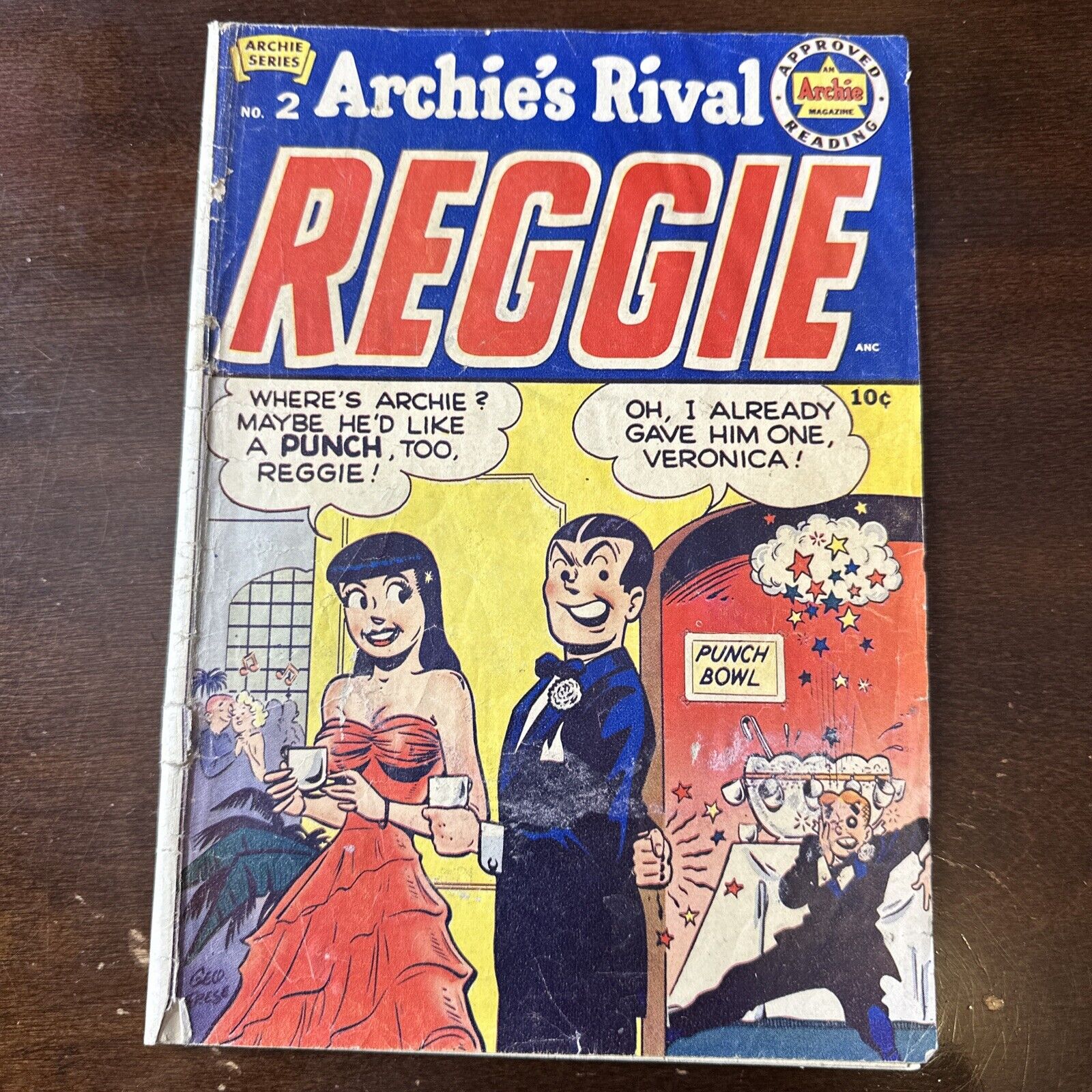 Archie's Rival Reggie #2 (1950) - Veronica and Archie Cover Golden Age