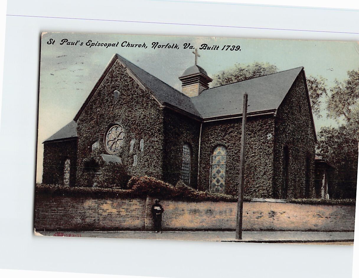 Postcard St. Paul\'s Episcopal Church Norfolk Virginia USA
