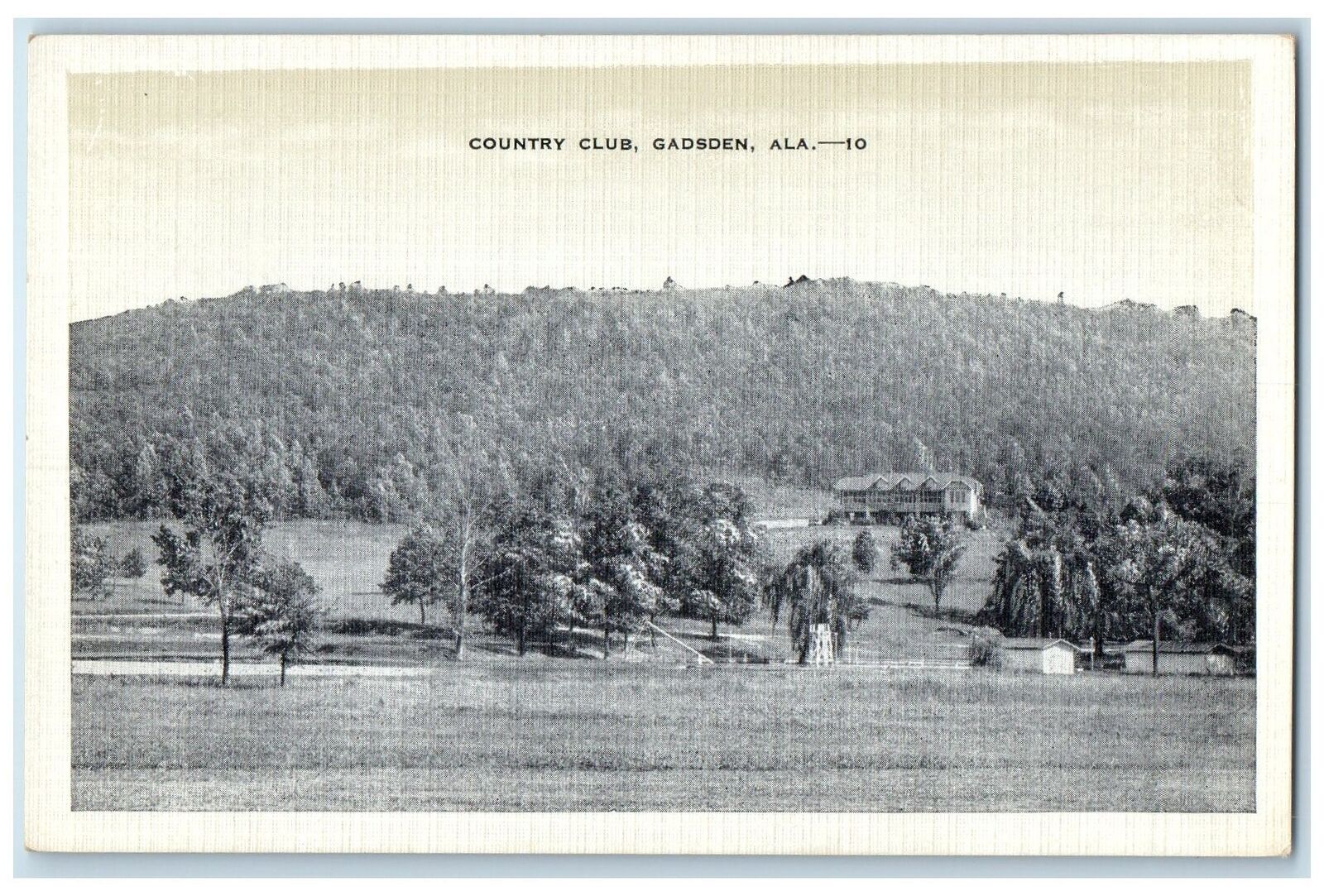 c1940's Country Club Plain Hills Grove Building View Gadsden Alabama AL Postcard
