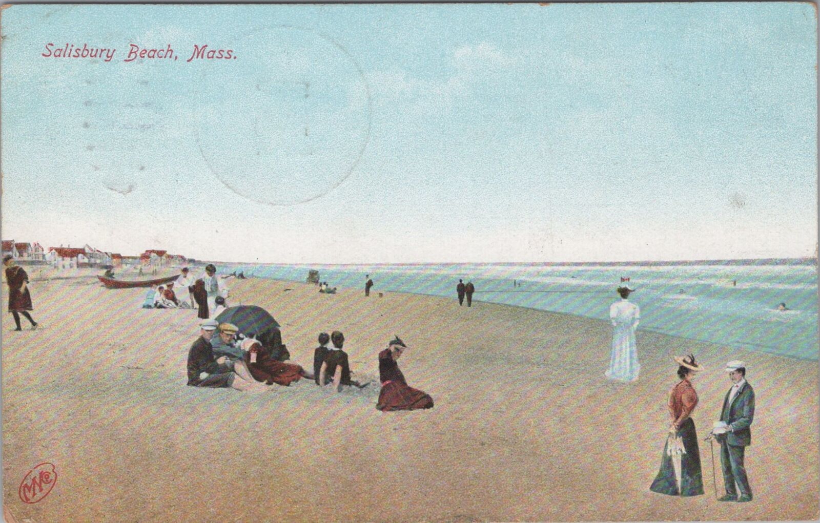 Salisbury Beach, Massachusetts Georgetown 1910 Postcard