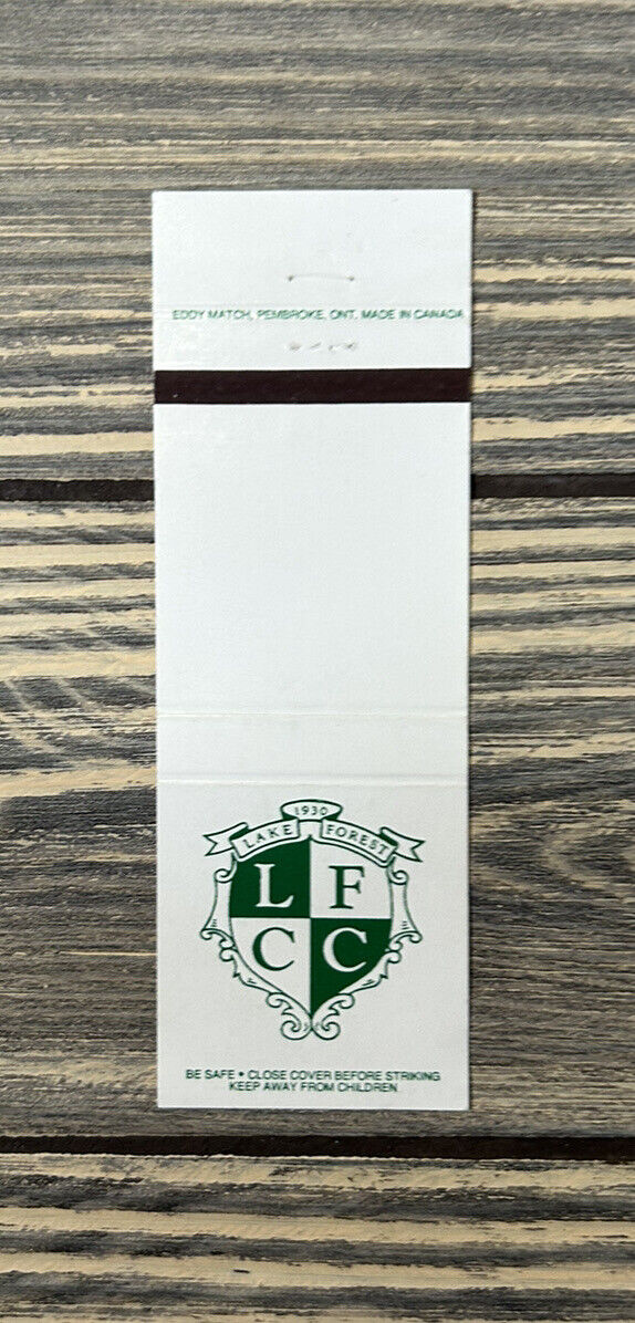 Vintage Lake Forest Country Club Matchbook Cover Advertisement