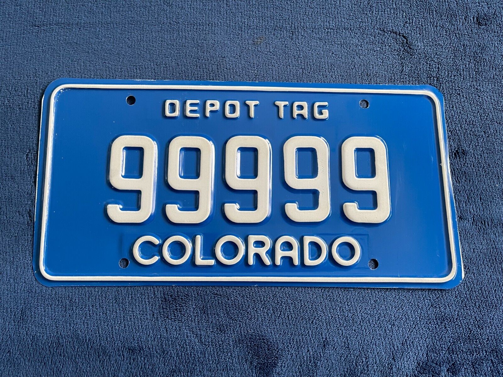 c1990 Colorado Depot Tag License Plate # 99999