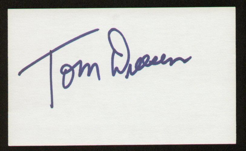 Tom Dreesen signed autograph auto 3x5 index card American Stand-up Comedian
