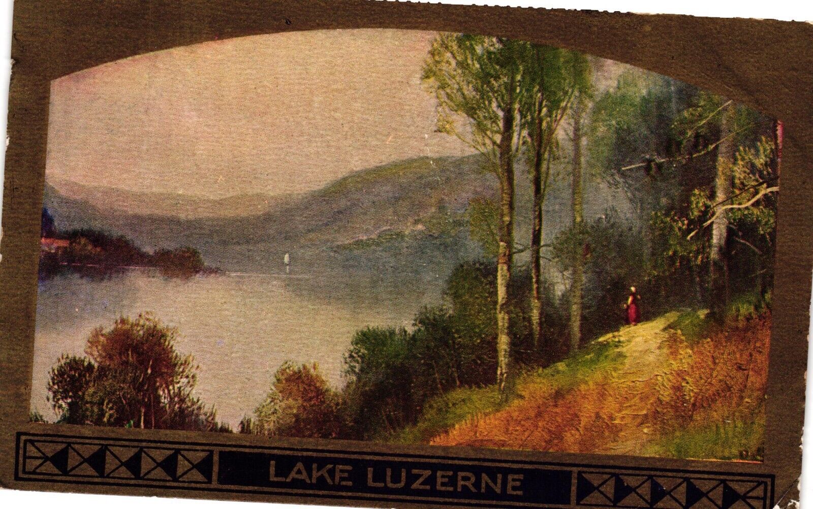 1909 Lake Luzerne New York NY Vintage Postcard Posted Divided Back