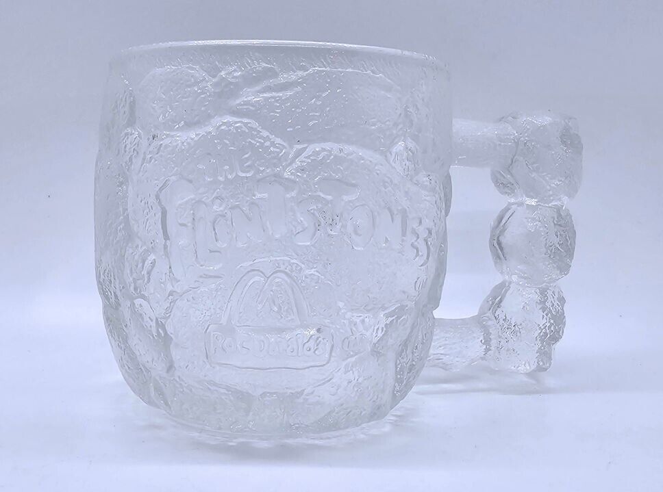 1993 McDonald\'s The Flintstones Rocky Road RocDonald\'s Glass Mug