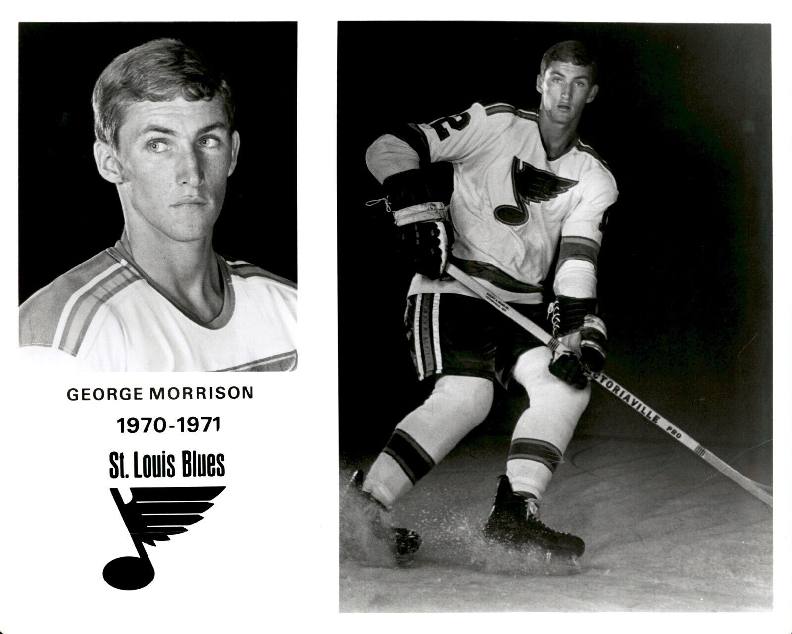 PF17 Original Photo GEORGE MORRISON 1970-71 ST LOUIS BLUES NHL HOCKEY LEFT WING