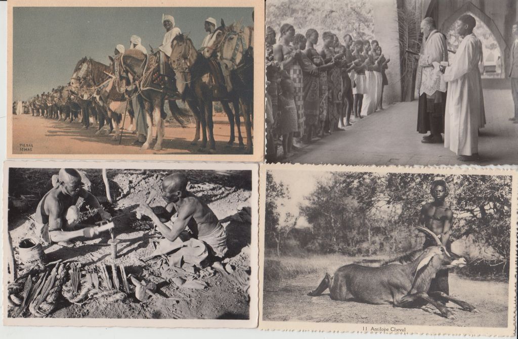TCHAD A.E.F ETHNIC TYPES 35 Vintage AFRICA Postcards pre-1940 with BETTER(L6042)