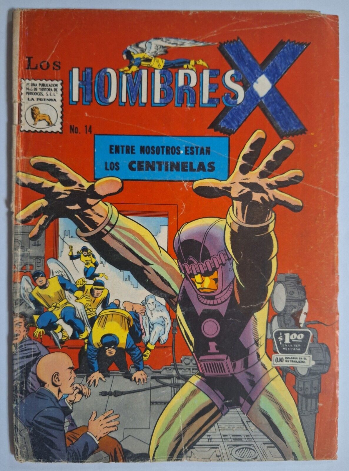 The X-Men #14 Jack Kirby 1st App The Sentinels Los Hombres X #14 La Prensa 1967