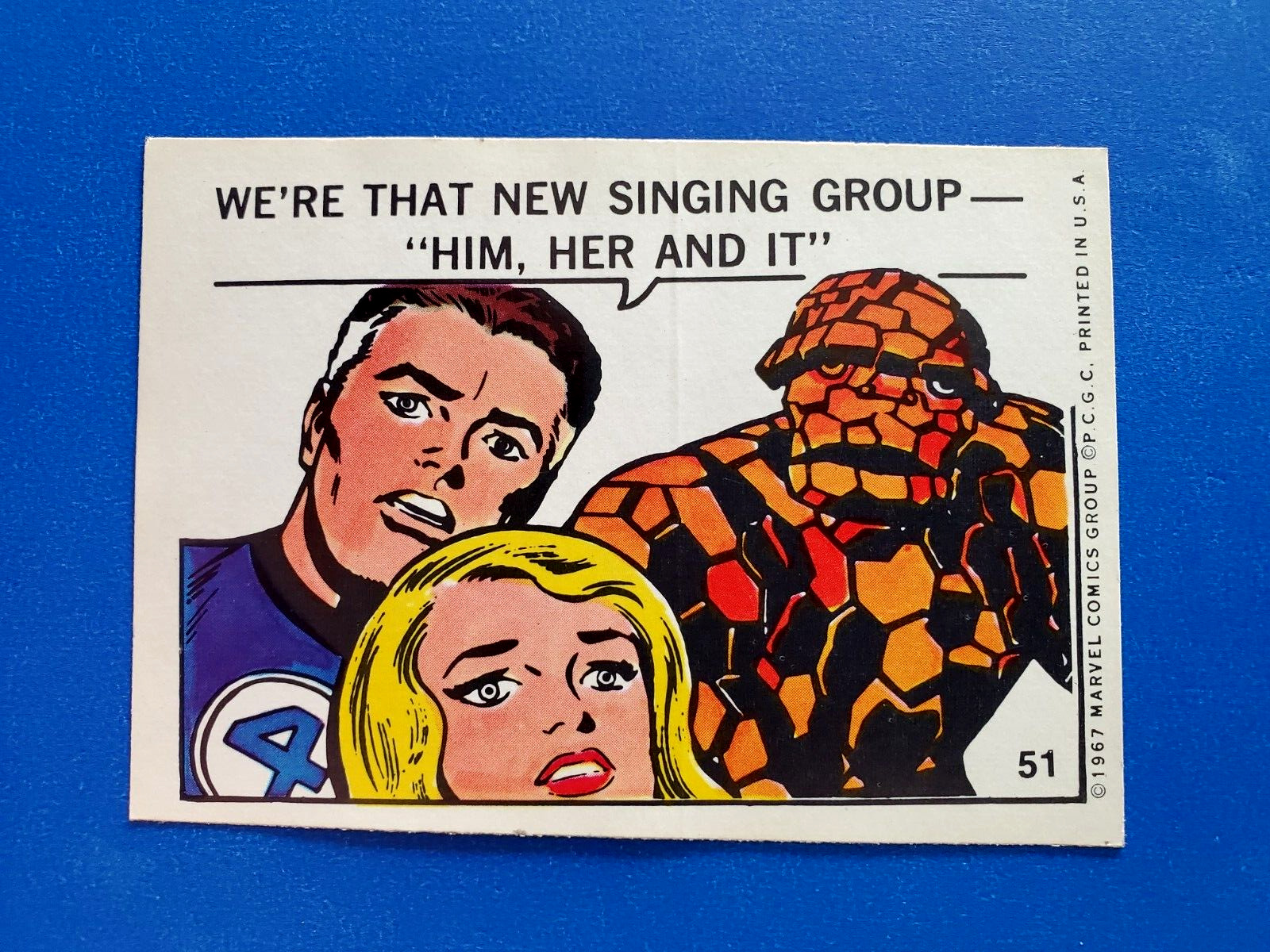 1967 Philadelphia Gum Marvel Super Heroes Stickers #51 The Fantastic Four