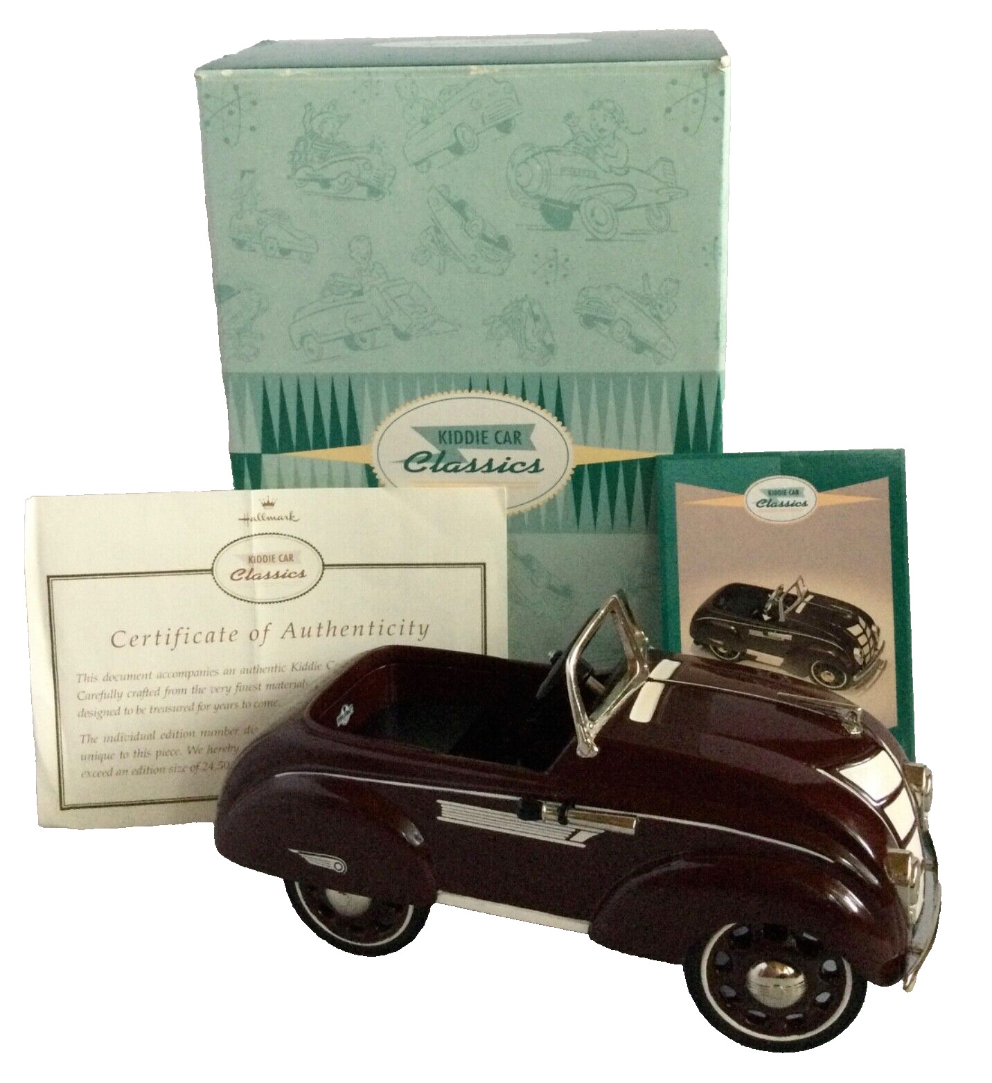 Hallmark Kiddie Car classic 1937 SteelCraft Airflow by Murray With COA and Box