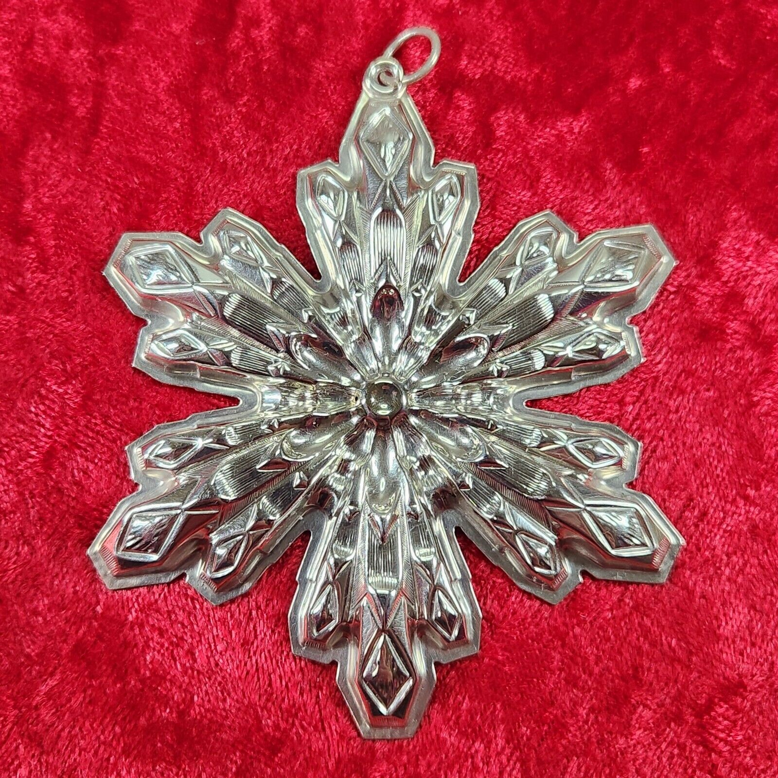 Gorham Sterling Silver Snowflake Christmas Ornament 1974