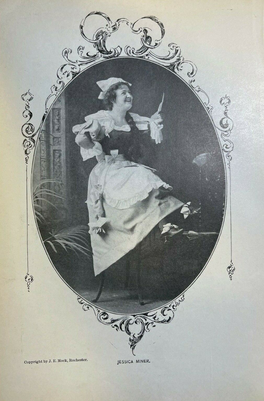 1899 Vintage Magazine Illustration Actress Jessica Miner