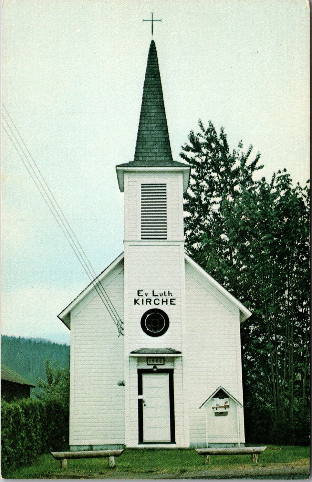 Elbe Washington WA Lutheran Church Postcard L55