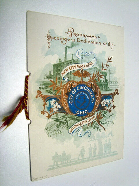 Circa 1893 Cincinnati City Hall Dedication Booklet
