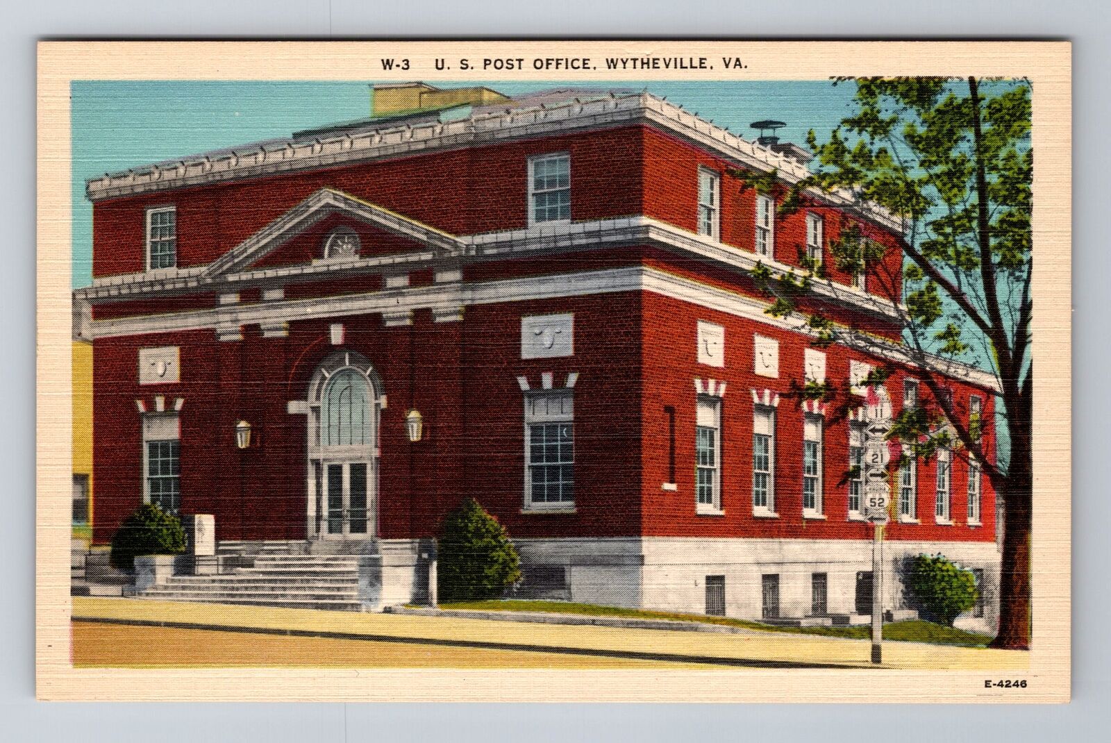 Wytheville VA-Virginia, U.S. Post Office, Antique Vintage Postcard