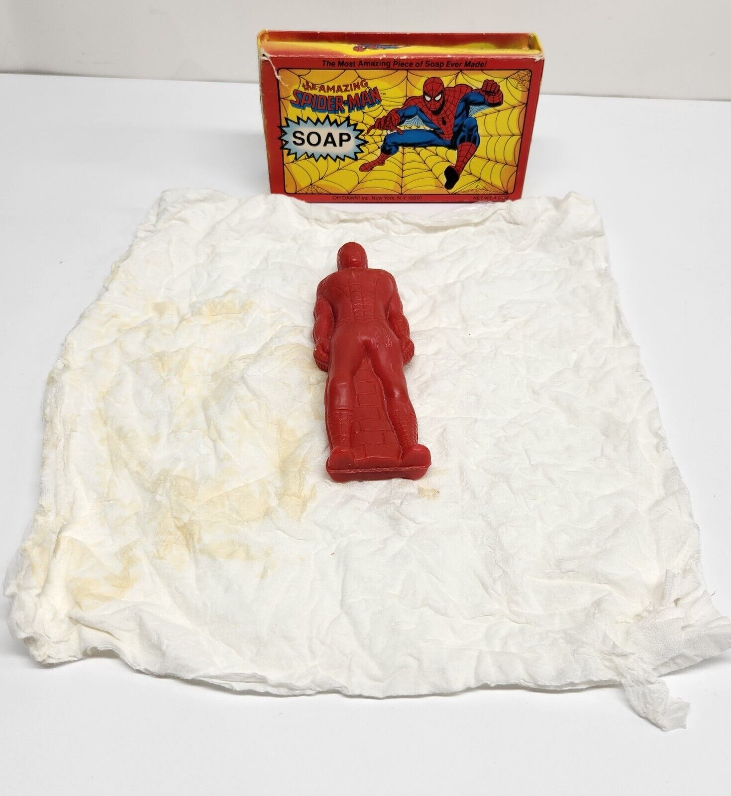 1979 NEW & Unused Oh Dawn Amazing Spider-Man Soap w/ Box 