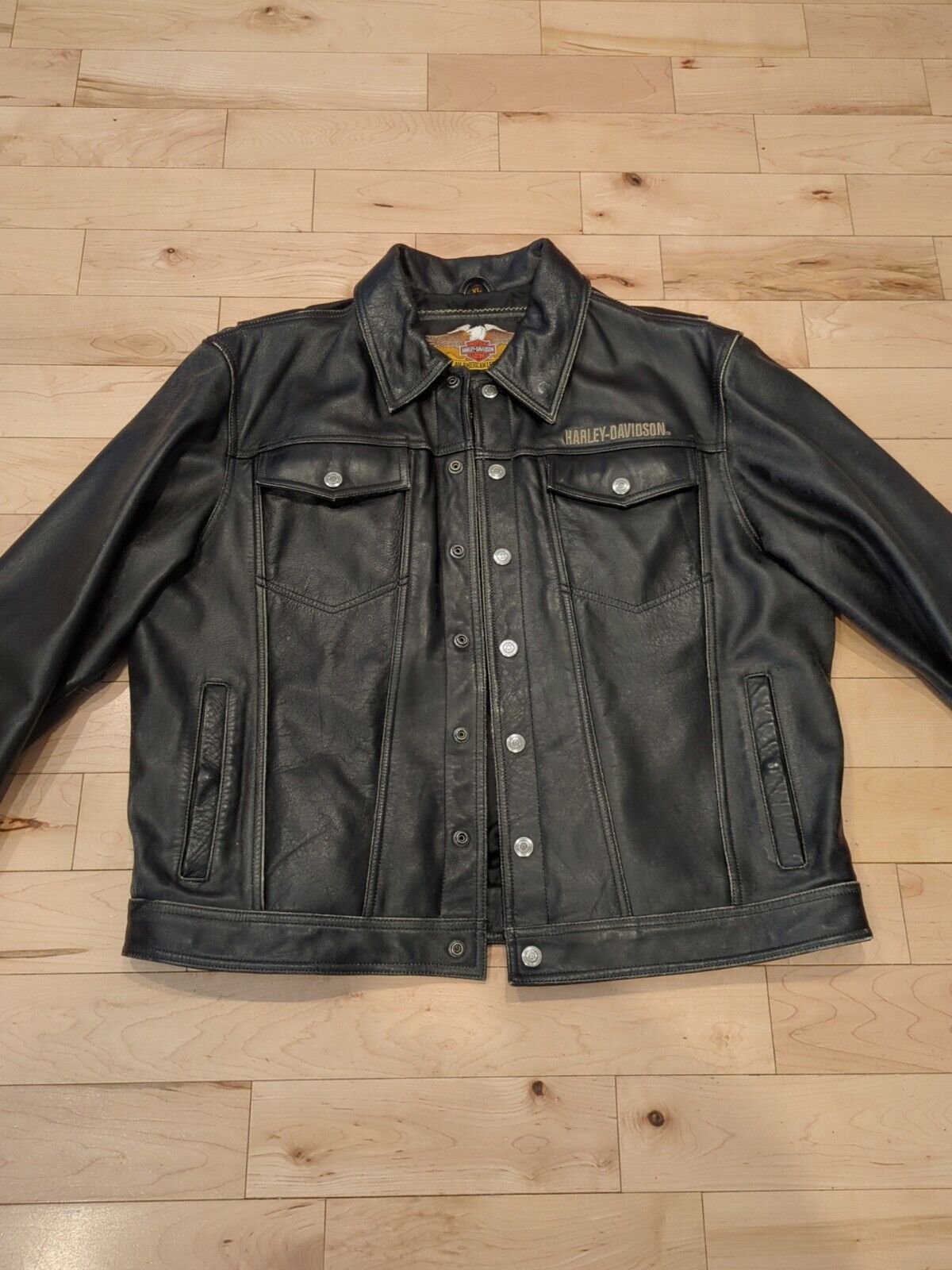 HARLEY DAVIDSON Rare Leather Jacket XL Eagle 