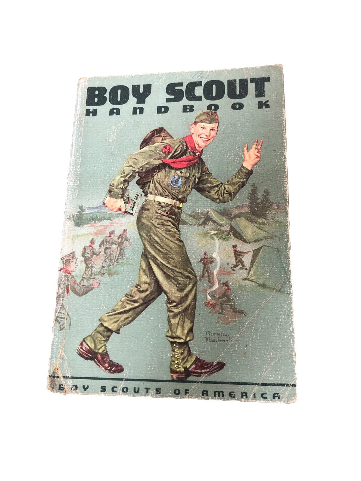 1962 Boy Scout Handbook Norman Rockwell Cover Nice Advertisements