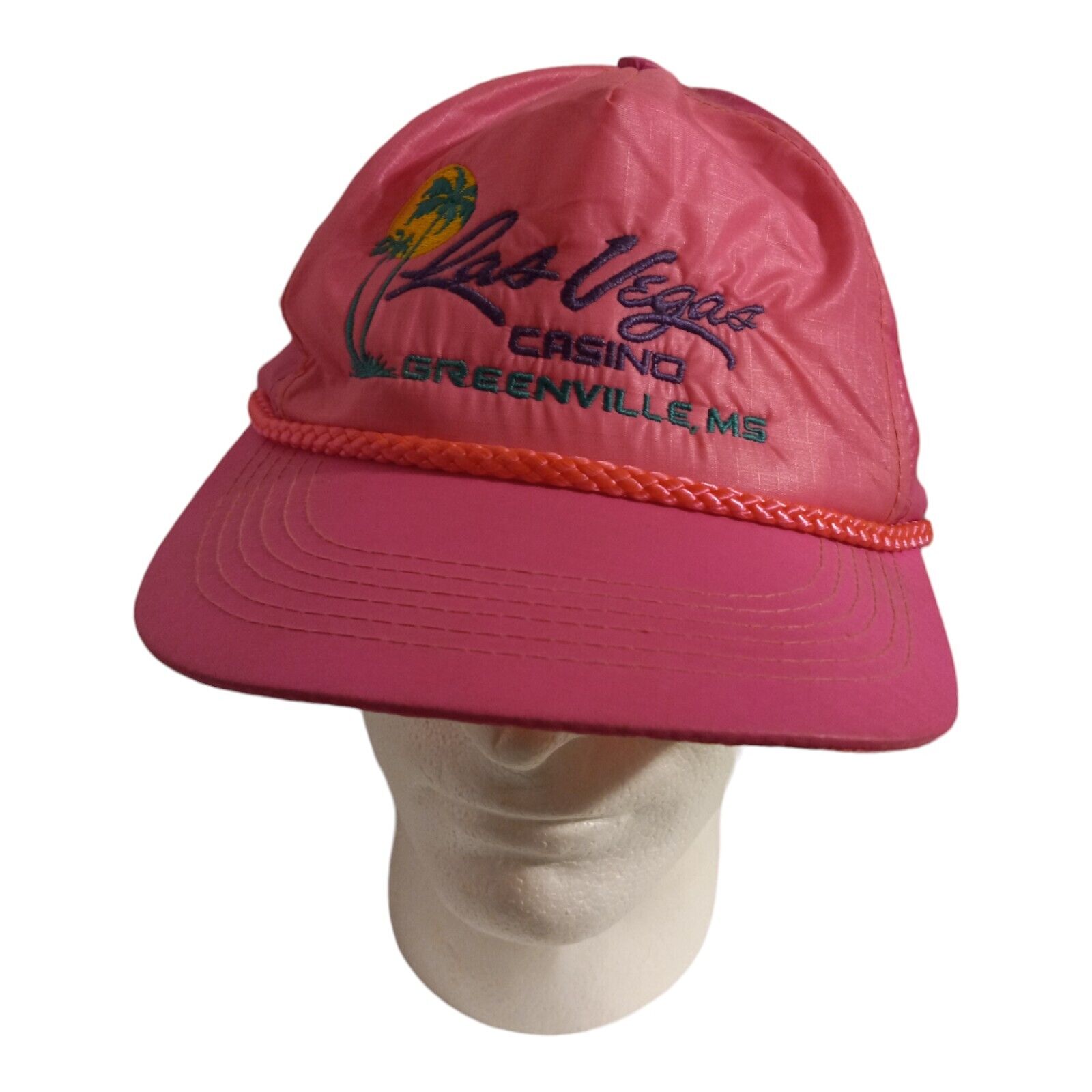 las vegas casino greenville Mississippi hat pink adjustable