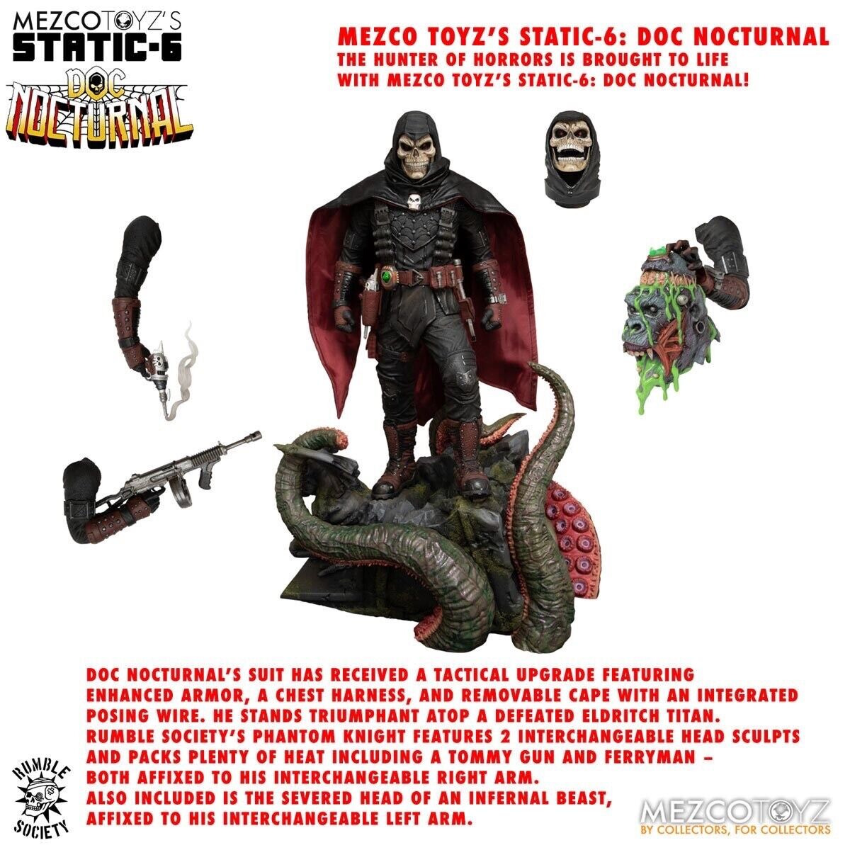 Mezco Static Six 6 – DOC NOCTURNAL Statue Figure 1/6 Scale