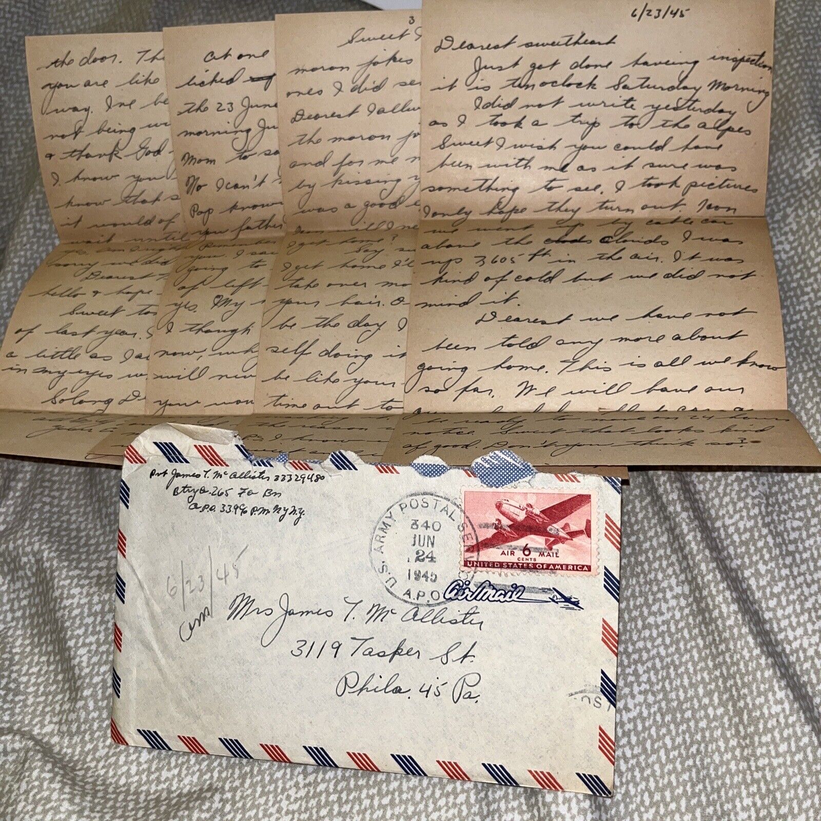 2 1945 WWII PVT Love Letters: Detailed Can’t Wait To Wash Hair - Hair Fetish
