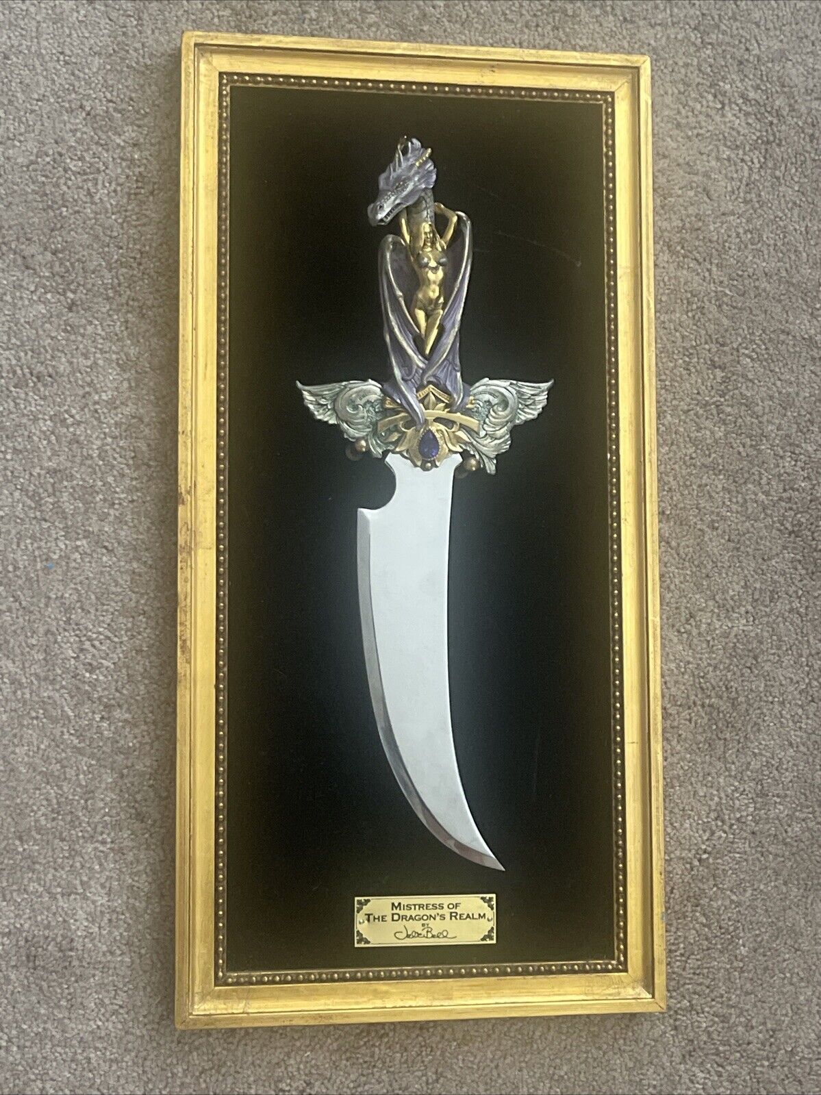 Franklin Mint Item #B11YU80, Mistress of the Dragon’s Realm Dagger With Frame