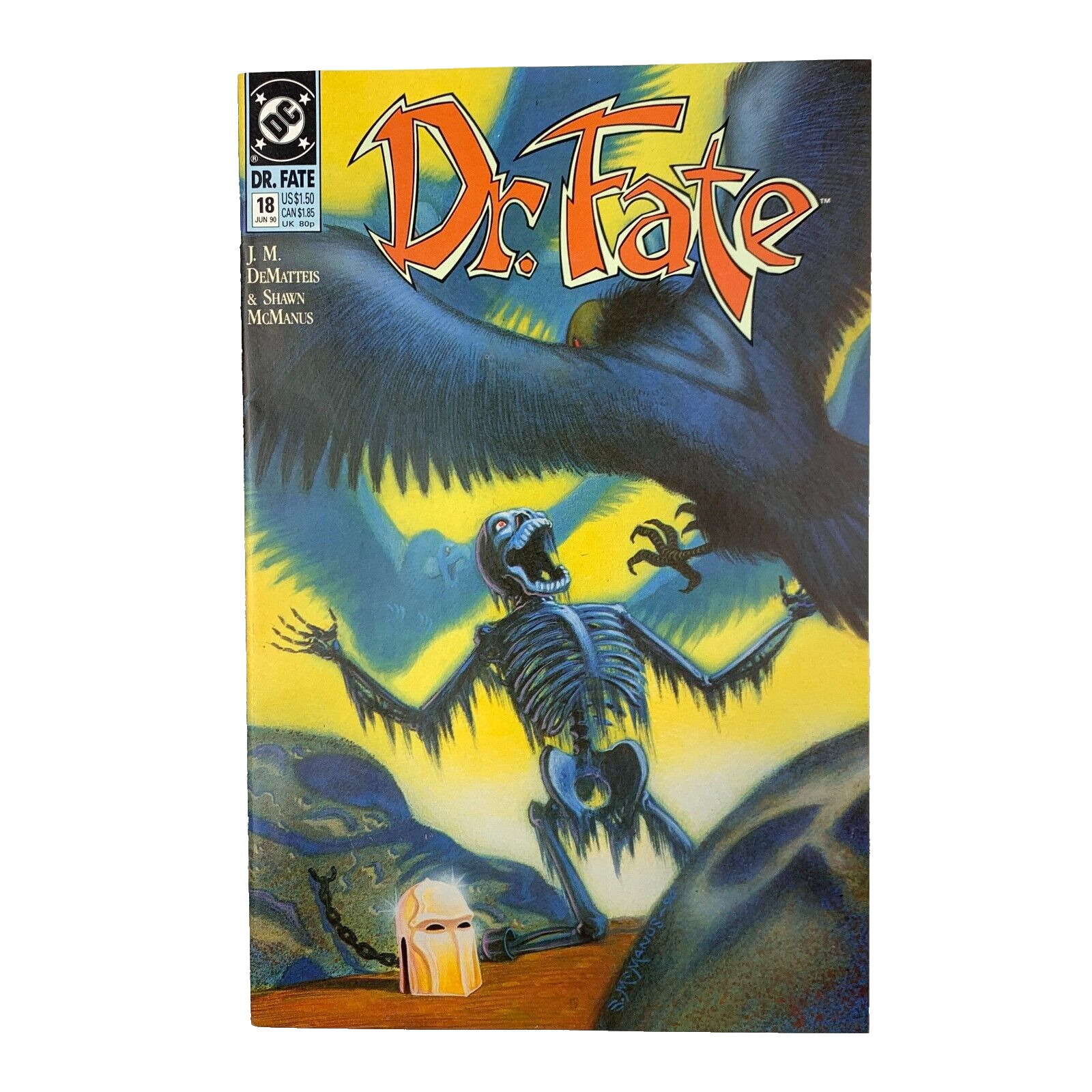 Vintage June 1990 Dr. Fate G-5682 Volume 1 Number 18 DC Comic Book