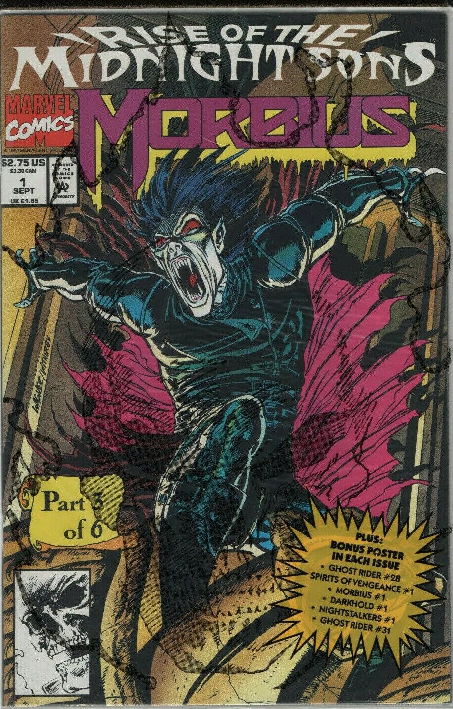 MORBIUS LIVING VAMPIRE #1 1st Solo Series Sealed Marvel Comics 1992 Sony Marvel