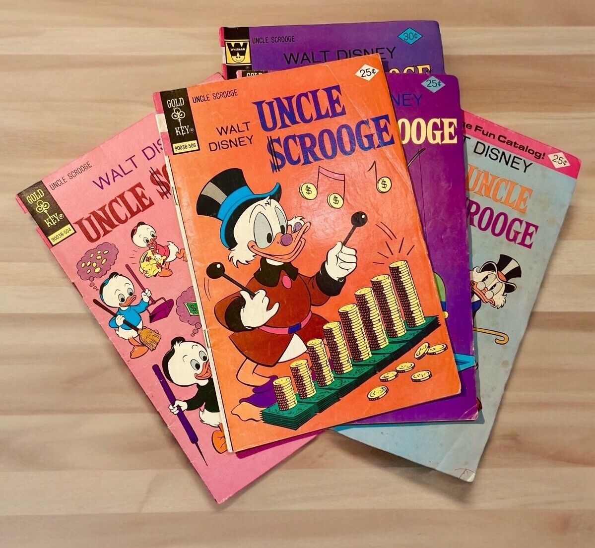 Walt Disney’s Uncle Scrooge Lot Of 5 (4)Gold Key Comics #116 & 118-120 & W-143