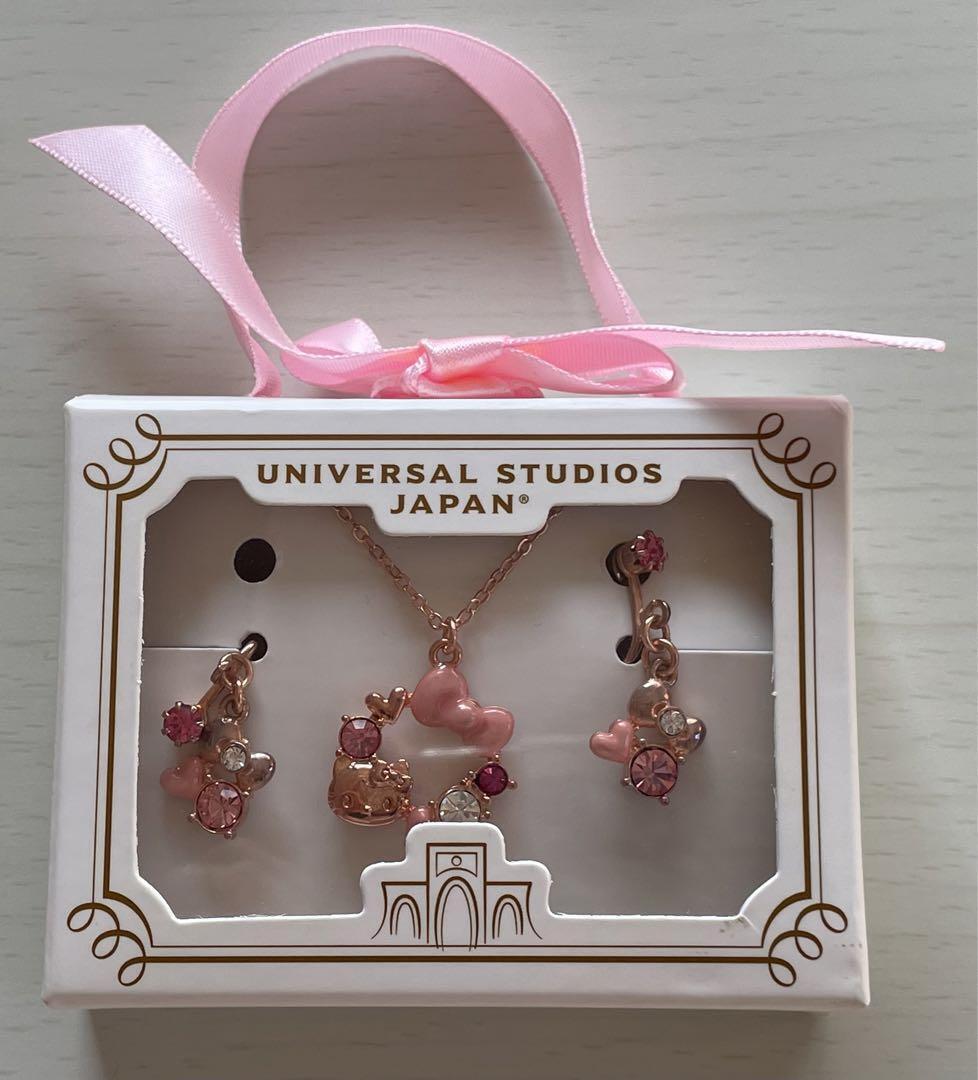 Usj Sanrio Hello Kitty Necklace Earrings
