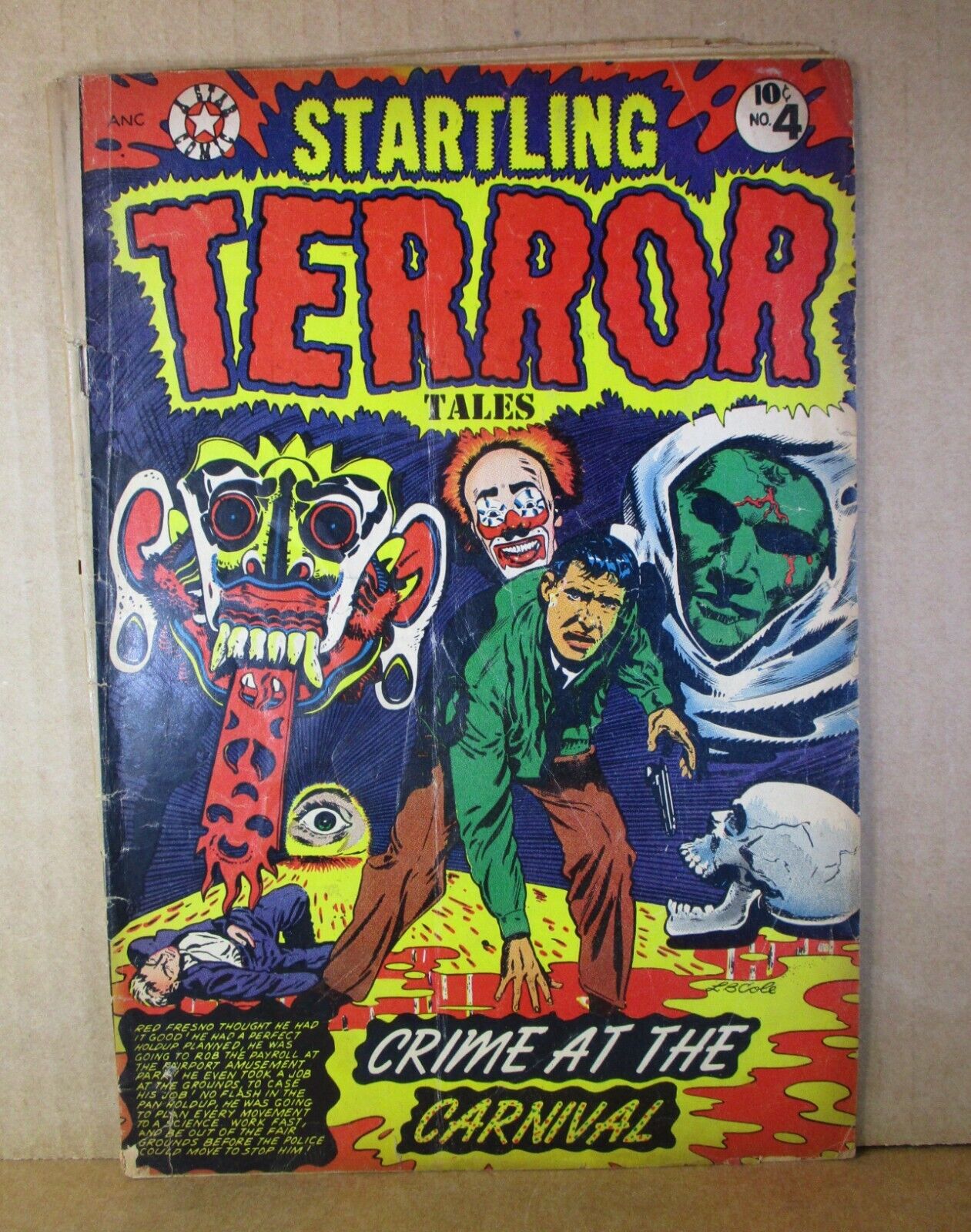 Startling Terror Tales 4 L.B. Cole Surreal Skull Zombie Eyeball 1953 Star Horror