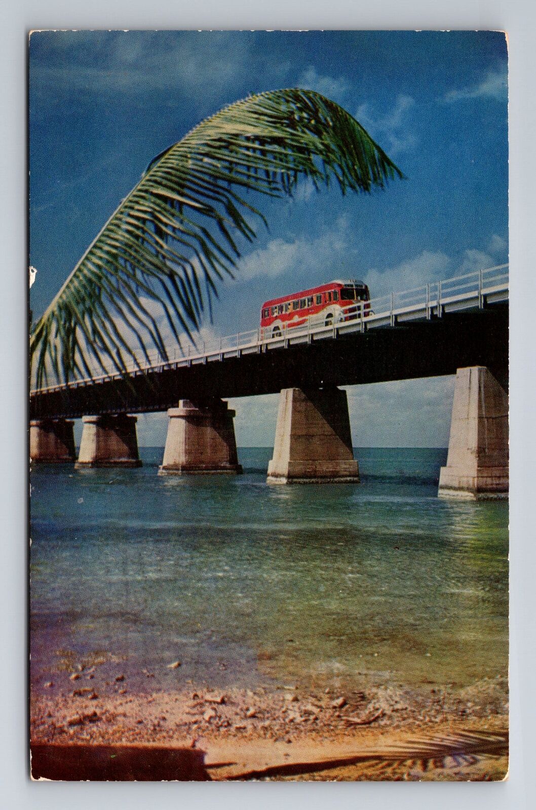 Miami FL-Florida, Overseas Highway, c1956 Antique Vintage Souvenir Postcard
