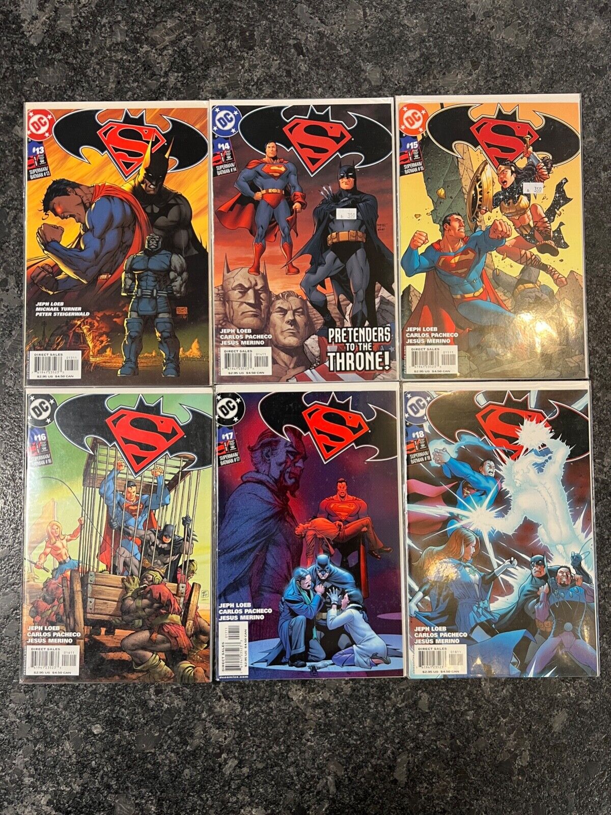 Superman / Batman #13B,14A-18A (2004-05, DC Comics) Lot x6