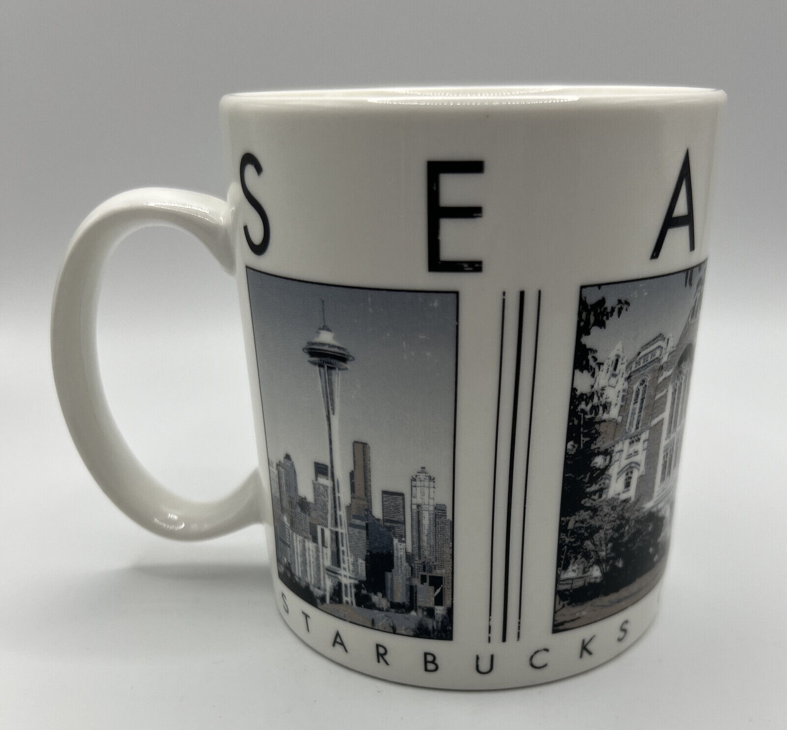 STARBUCKS COFFEE - 2003 SEATTLE - CITY SCENE  - 20 oz Ceramic Mug Cup