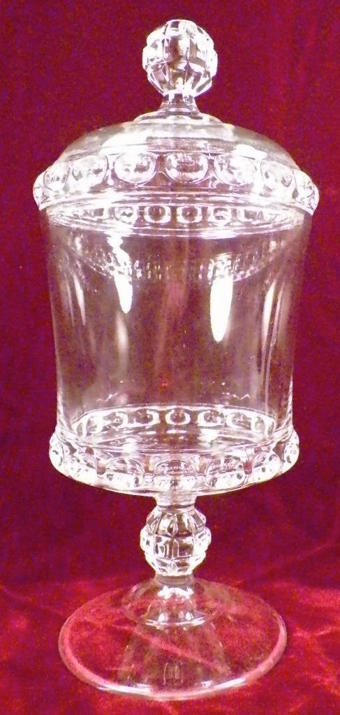 Antique Dakota Sugar Bowl EAPG Ripley US Glass 1885 Etched Baby Thumbprint