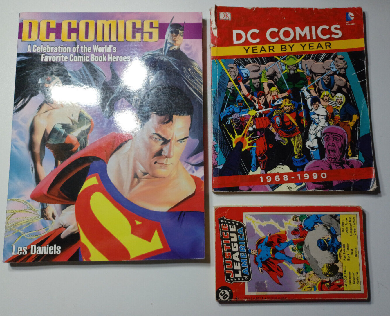DC Comics A Celebration by Les Daniels, JLA Tempo Books Digest Year by Year 1968